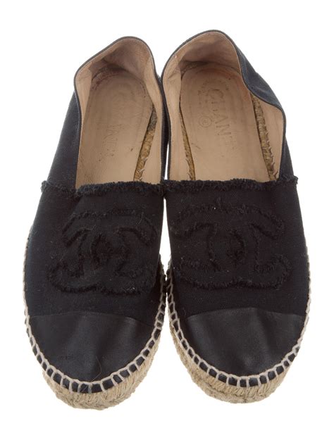 chanel canvas cap toe espadrille flats|Chanel espadrilles locations.